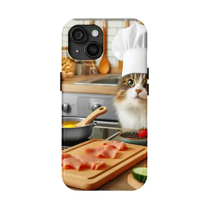 Chef Cat Cooking in Cozy Kitchen