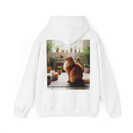 Orange Cat Sitting on Yoga Mat