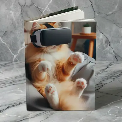 Orange Cat VR Headset Bean Bag