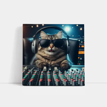 Cool Cat DJ Music Studio Mixing Board