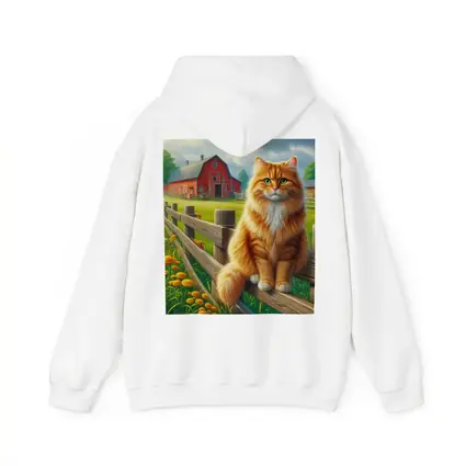 Orange Tabby Cat Farm Fence Country