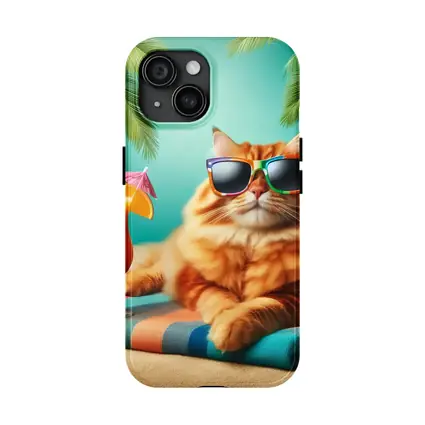 Orange Cat Sunglasses Tropical Beach Summer