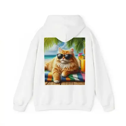Orange Persian Cat Sunglasses Tropical Beach