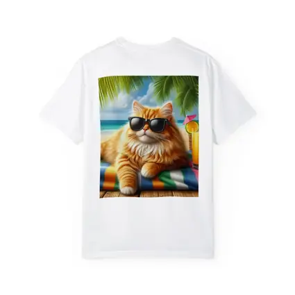 Orange Persian Cat Sunglasses Tropical Beach