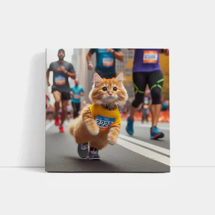 Orange Cat Running City Marathon Race