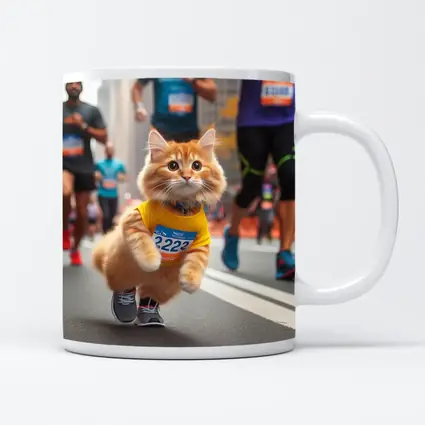 Orange Cat Running City Marathon Race