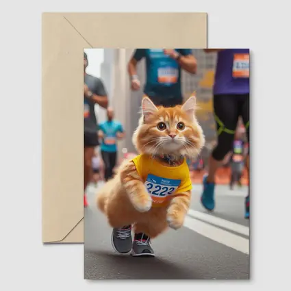 Orange Cat Running City Marathon Race