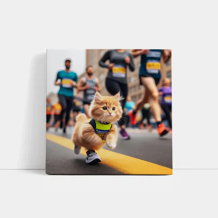 Kitten Running Marathon Race City Street