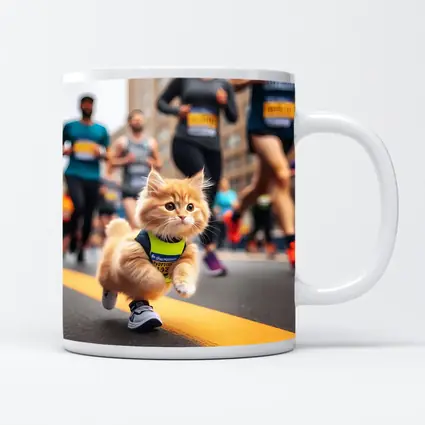 Kitten Running Marathon Race City Street