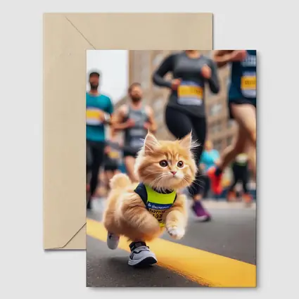 Kitten Running Marathon Race City Street