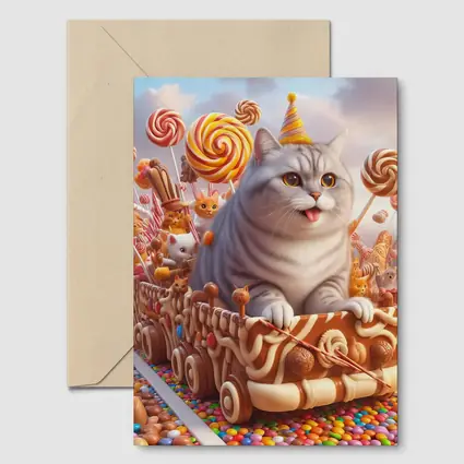 British Shorthair Cat Candy Land Adventure