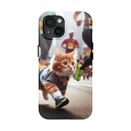 Orange Kitten Running Marathon Race Street