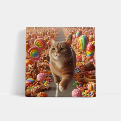 British Shorthair Cat Candy Land Fantasy