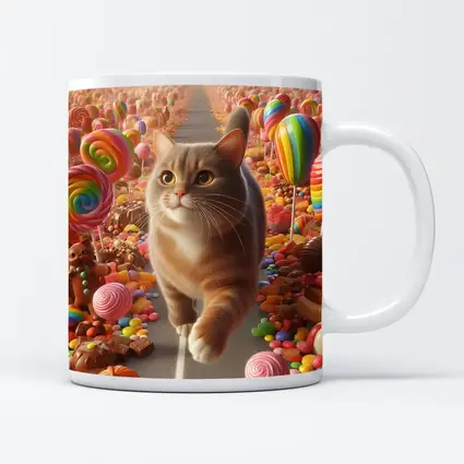 British Shorthair Cat Candy Land Fantasy