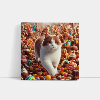 British Shorthair Cat Candy Sweets Fantasy World