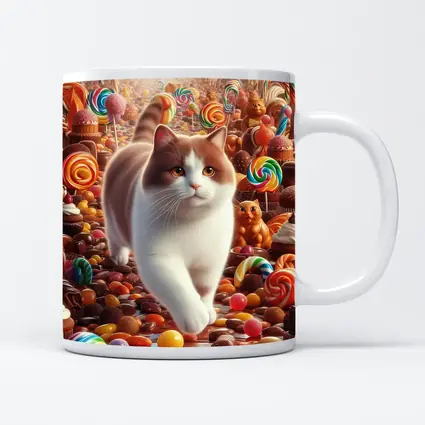 British Shorthair Cat Candy Sweets Fantasy World