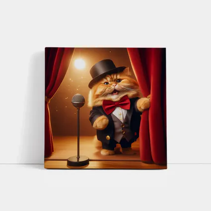 Ginger Cat Performer Top Hat Stage