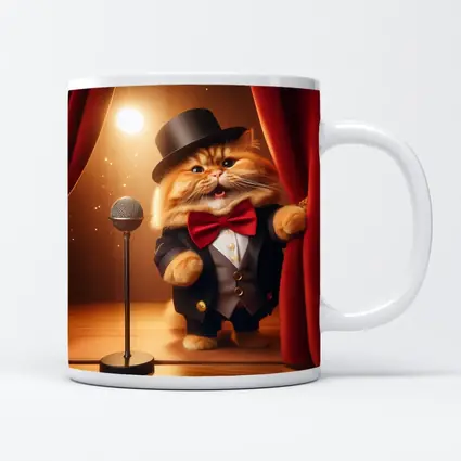 Ginger Cat Performer Top Hat Stage