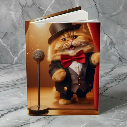 Ginger Cat Performer Top Hat Stage