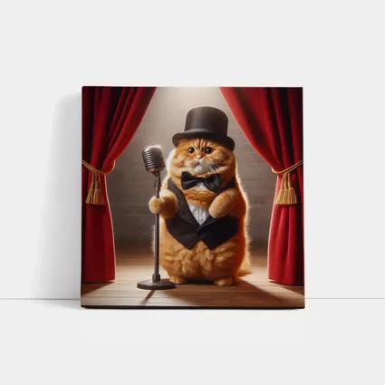 Scottish Fold Cat Performer On Stage