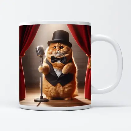 Scottish Fold Cat Performer On Stage