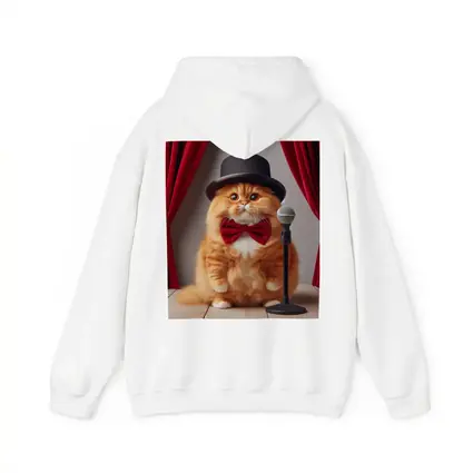 Orange Cat Top Hat Bow Tie Stage