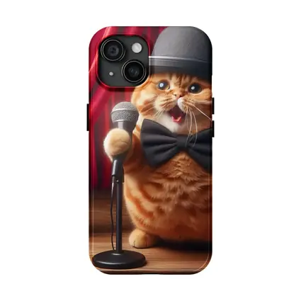 Orange Scottish Fold Cat Stage Performance