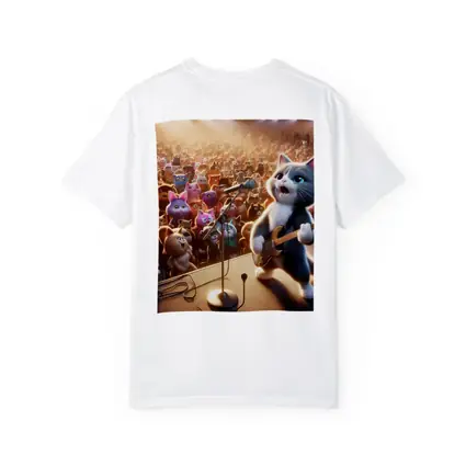 Cartoon Cat Guitarist Performing Live Concert Stage
