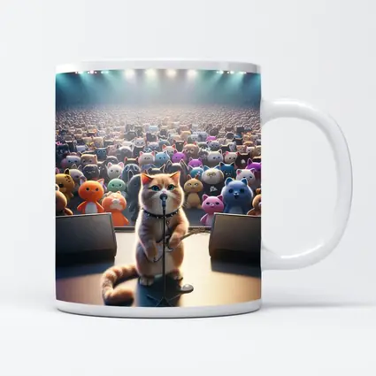 Cat Rockstar Performing On Concert Stage