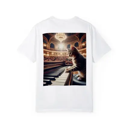 Tabby Cat Playing Grand Piano Concert Hall