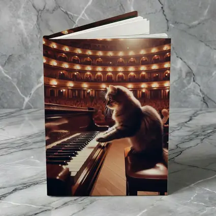 Cat Playing Piano Grand Concert Hall