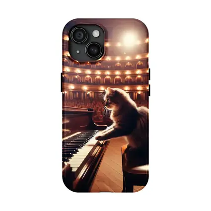 Cat Playing Piano Grand Concert Hall