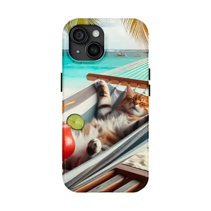 Relaxing Cat Hammock Tropical Beach Summer
