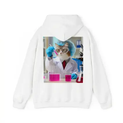 Scientist Cat In Laboratory Wearing Lab Coat