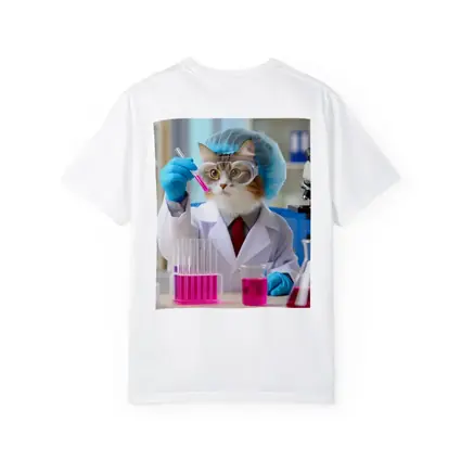 Scientist Cat In Laboratory Wearing Lab Coat