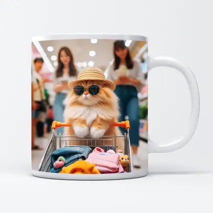 Orange Persian Cat Shopping Mall Sunglasses Hat