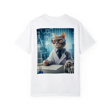Scientist Cat Lab Coat Chemistry Background