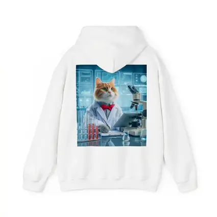 Cat Scientist in Lab White Coat