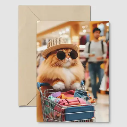 Persian Cat Shopping Mall Sunglasses Hat