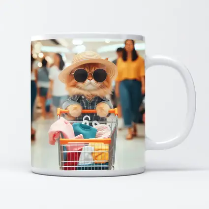 Orange Cat Shopping Mall Sunglasses Hat