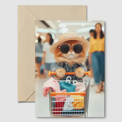 Orange Cat Shopping Mall Sunglasses Hat