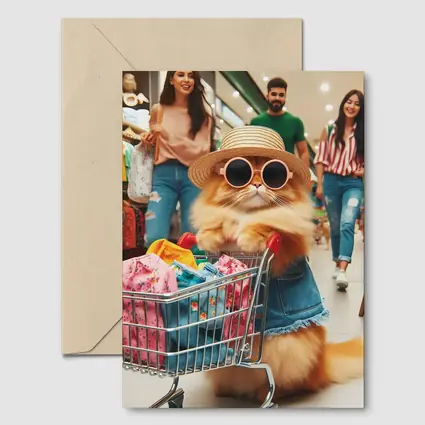 Persian Cat Shopping Mall Funny Sunglasses