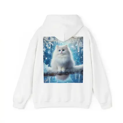 White Ragdoll Cat Snowy Winter Forest