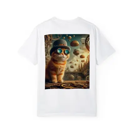 Steampunk Orange Cat Goggles Airship City