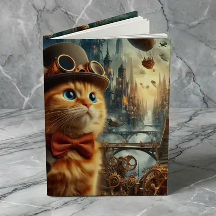 Steampunk Orange Cat Top Hat City
