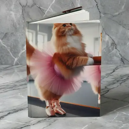 Orange Cat Ballerina Pink Tutu Dance Studio