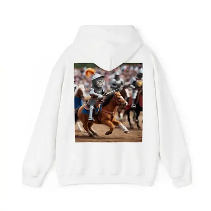 Cat Knight Riding Horse Medieval Tournament