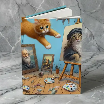 Cats Artist Studio Funny Feline Art Scene