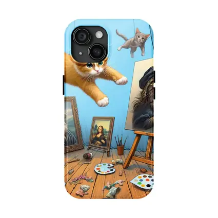 Cats Artist Studio Funny Feline Art Scene