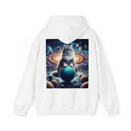 Gray Cat Ruling Space Planets Galaxy